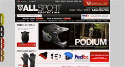 Desktop Screenshot of allsportprotection.com